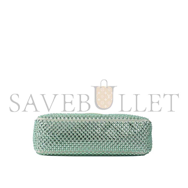 PRADA MINT GREEN CRYSTAL RE-EDITION 2000 SHOULDER BAG (22*17*6cm) 